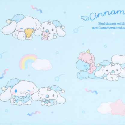 Sanrio三丽鸥｜ Face Towel - Cinnamoroll / Sleepy Time玉桂狗甜梦系列困困大耳狗100%棉可爱图案毛巾/洗脸巾｜约34×0.5×76cm