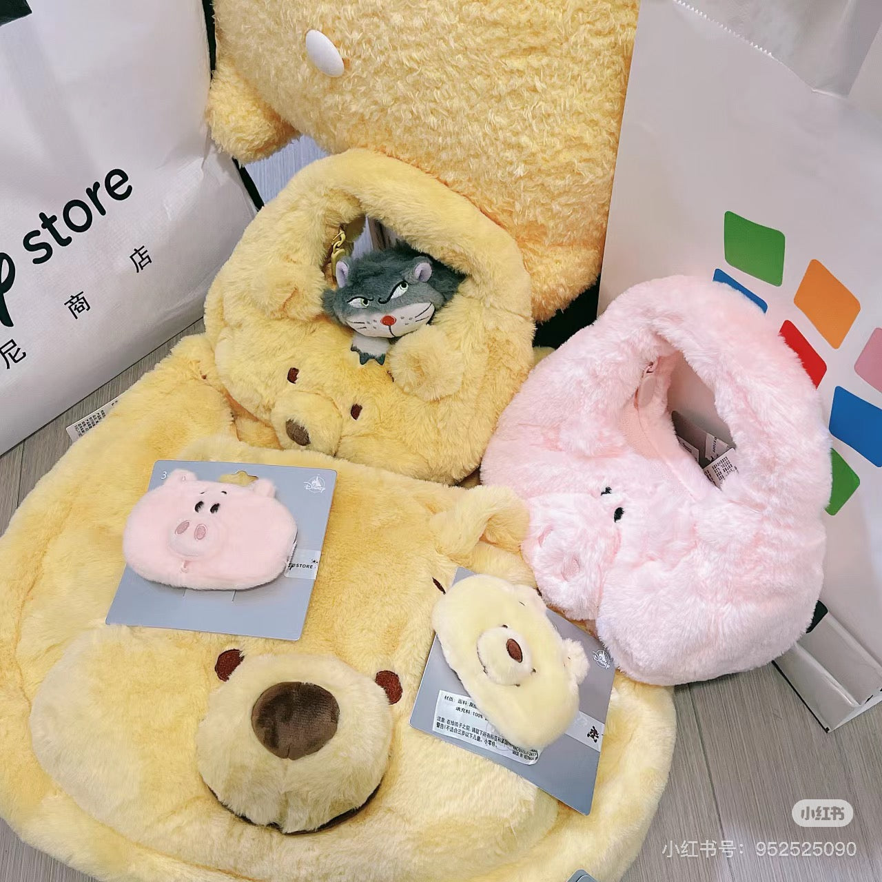 Disney SH｜萌动秋日毛茸茸大脸手提包/软绵绵超好摸