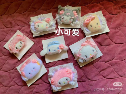 【limit 3】Sanrio｜White Frill Design Hair Clip mystery bag/blind box/All 8 types｜1pcs