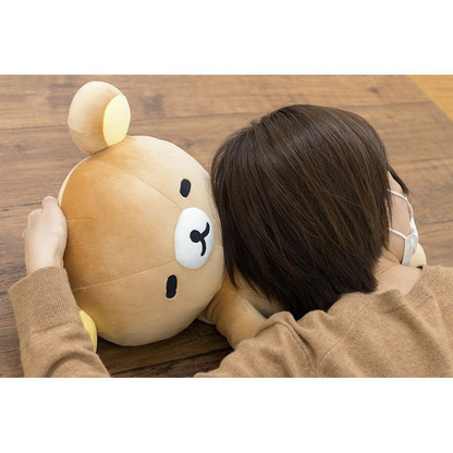 Rilakkuma轻松熊｜Fluffy BIG Cushion Plush Pillow Soft Hug Kawaii Sleeping San-x超柔软安抚睡觉毛绒玩偶公仔/抱枕靠垫｜约350×550×240 mm