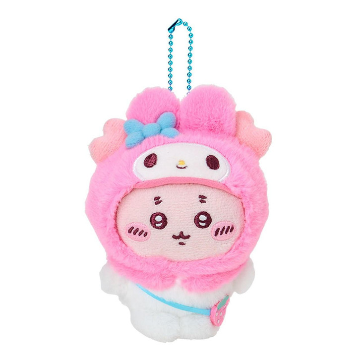 Sanrio｜Chiikawa X Sanrio Characters  Mascot Holder /Plush Keychain｜8 x 14.5 x6cm approx.