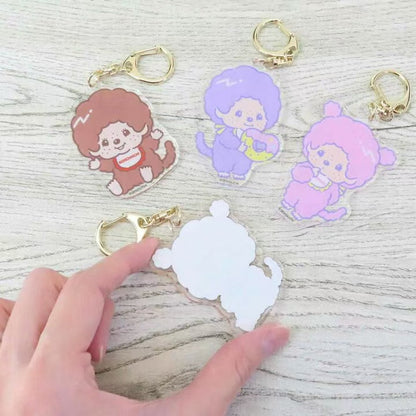 Monchhichi｜Acrylic Keychain/Keyring｜6cm x 4.2cm approx.