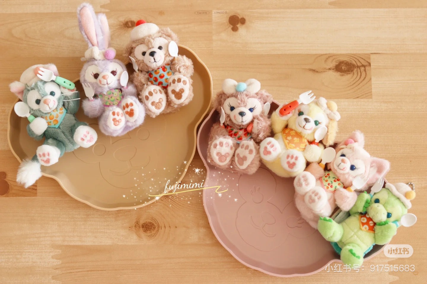 Disney迪士尼｜东迪梦幻奇妙厨房系列坐姿毛绒玩偶挂件/包挂/多巴胺配色