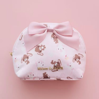 Sanrio｜Maison de FLEUR × Sugarbunnies Round Pouch｜H120 x W180 x D70mm approx.