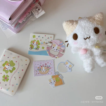 Sanrio｜Cat Club Fluffy marshmallow-like kitty Mascot Holder /Plush Keychain｜ W11 x D7 x H13cm approx.