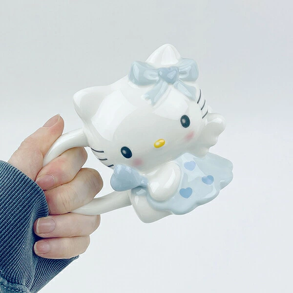 Sanrio｜Sun Art Sanrio Die-Cut Mug Angel Hello Kitty｜11.0 x 11.1 x 11.3cm approx.