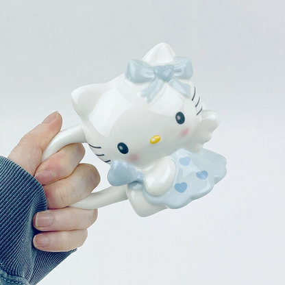 Sanrio｜Sun Art Sanrio Die-Cut Mug Angel Hello Kitty｜11.0 x 11.1 x 11.3cm approx.