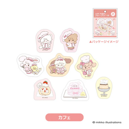 mikko illustrations｜Flake Sticker｜24 Sheets