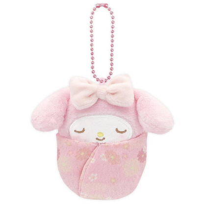 Sanrio｜Muslin Blanket Mascot Holder /Plush Keychain｜4.0 x 12.0 x 11.0cm approx.