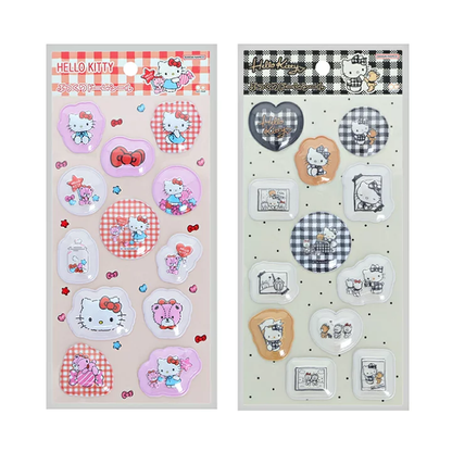Sanrio｜Hello Kitty Puffy Dome Stickers｜W90 x H175 x D5mm approx.