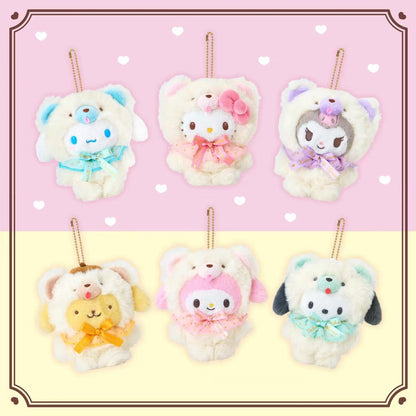 Sanrio｜Fluffy Doll Mascot Holder /Plush Keychain｜12×8×13cm approx.