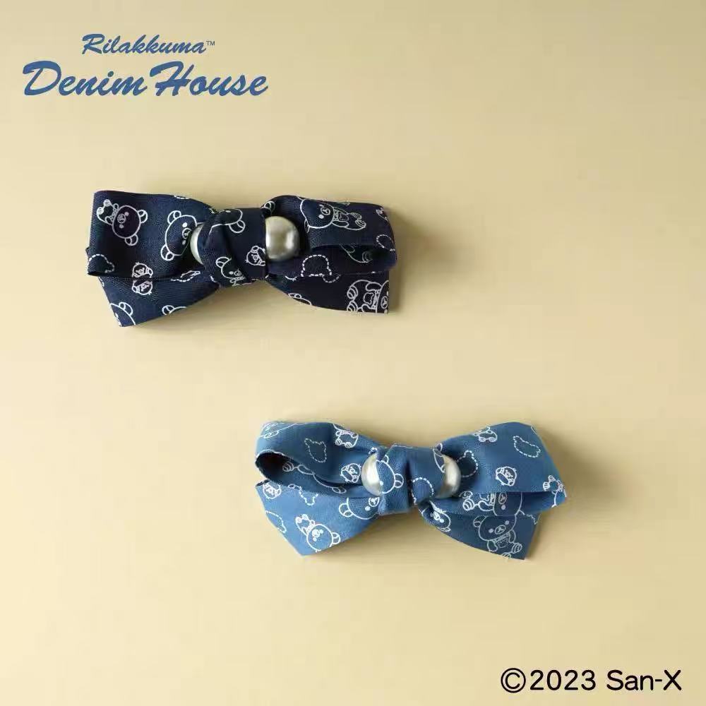 Rilakkuma｜Kurashiki Denim House pearl Hair Clip Multi Clirp