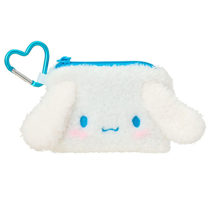 Sanrio｜Fluffy Face Mascot Mini Pouch with Carabiner｜11×1.5×8.5cm approx.