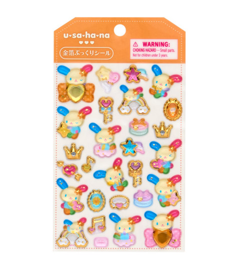 Sanrio｜Gold Foil Puffy Sticker｜9.5×0.5×16cm approx.