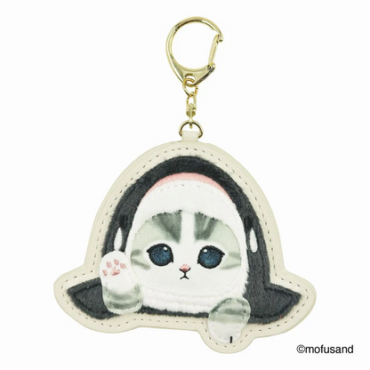 Mofusand｜Fluffy and Fuzzy Patch Keychain/Keyring｜84×103×10mm approx.