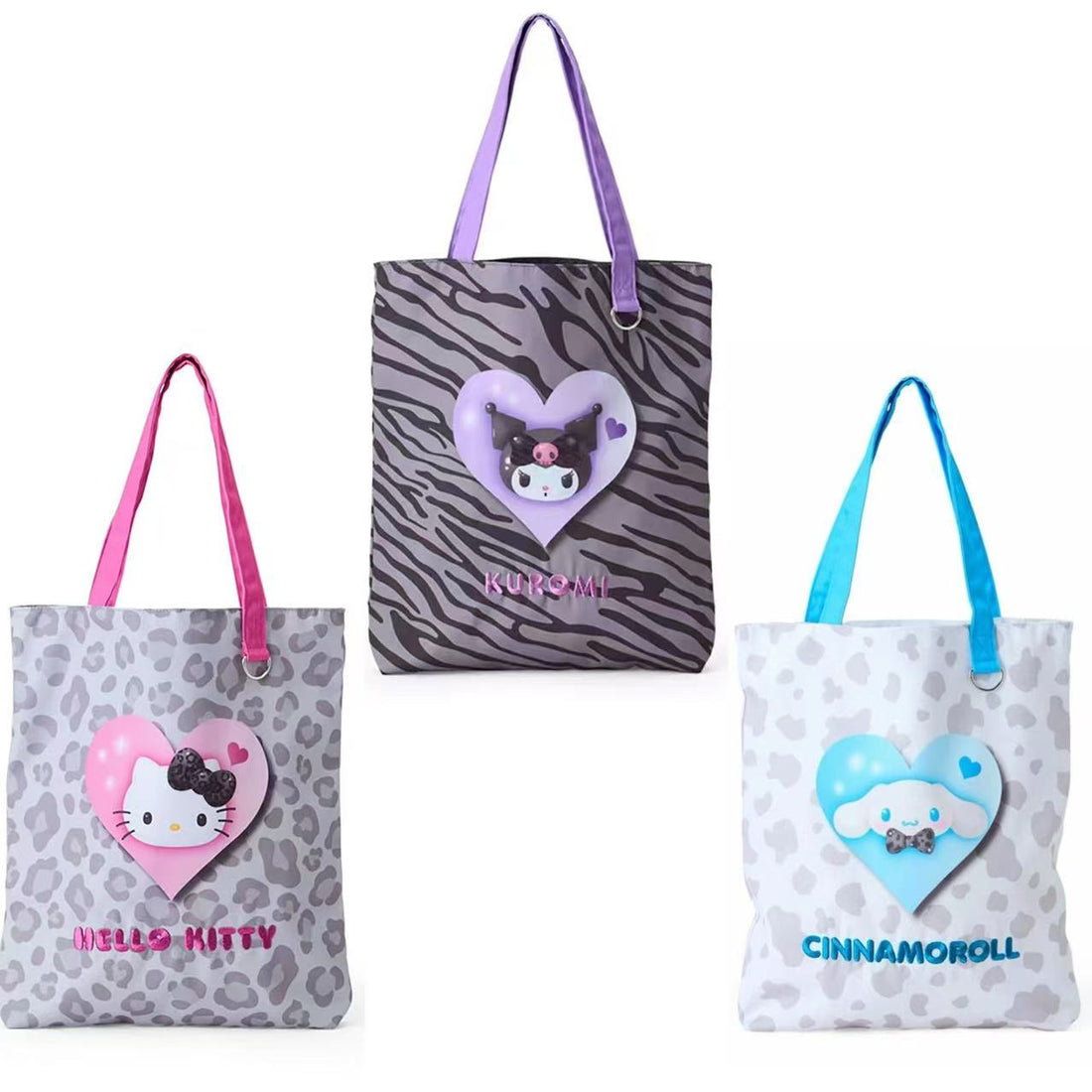Sanrio｜Monotone Animal Tote Bag｜33.5×5×39cm approx.