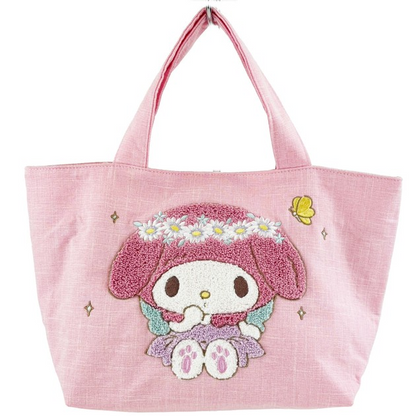 Sanrio｜Hello Kitty Tiny Chum Pink Flower Mini Tote Bag｜340×200×120mm approx.✔️