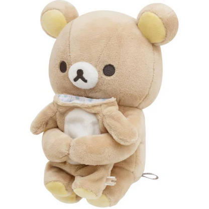 Rilakkuma轻松熊｜ Favorite Things Plush Smartphone Stand San-X毛绒玩偶手机支架/衣服和企鹅可分离｜约180×140×110mm