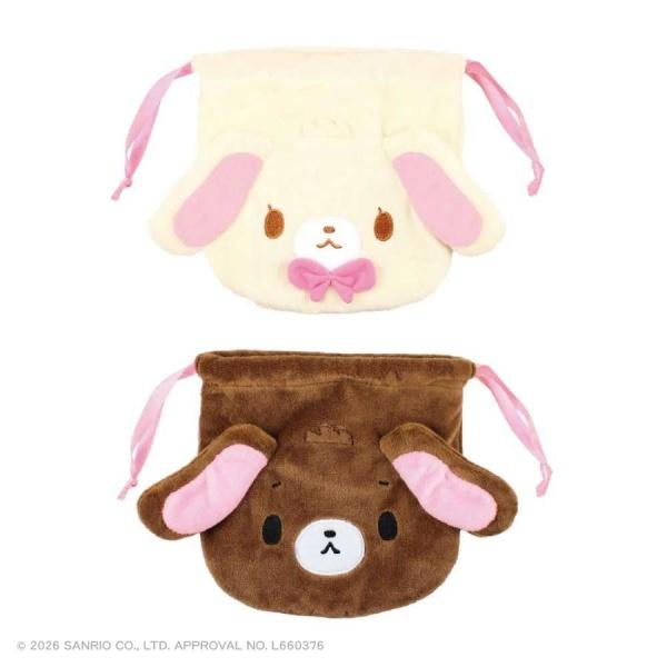 Sanrio｜Sugarbunnies Face Plush Drawstring Bag｜164×160mm approx.