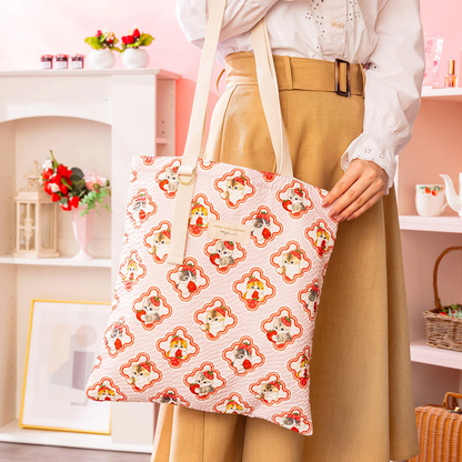 Mofusand｜Merci Strawberry Flat Tote bag｜H410 x W380mm approx.