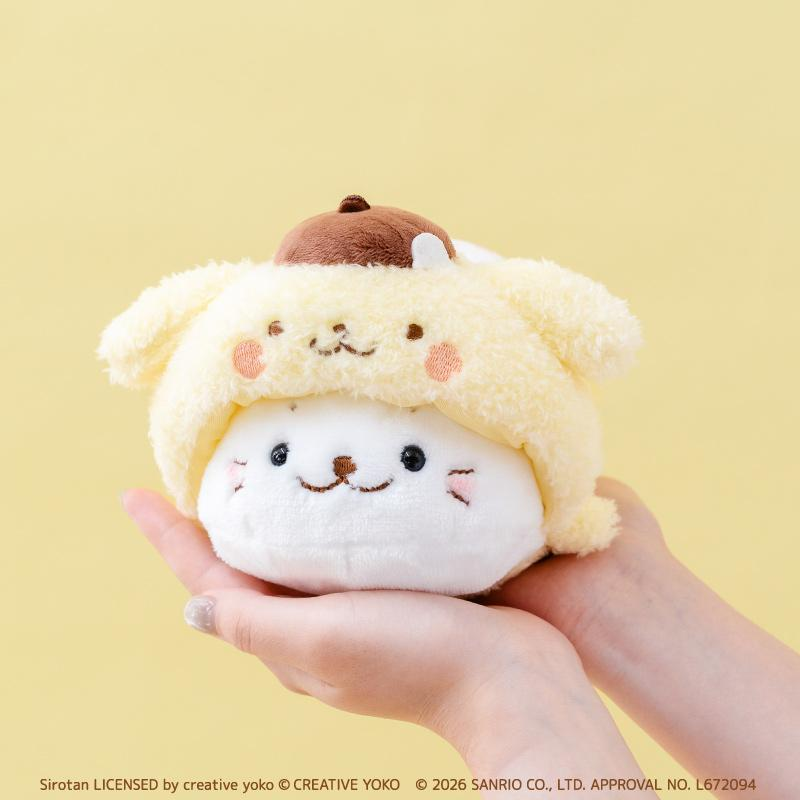 Sanrio｜Shirotan x Pompompurin Seal Plush Dolls/Plush Toy｜17cm  x 12cm x 10cm approx.