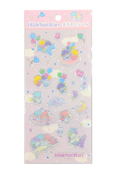 Sanrio｜ Little Twin Stars Glitter Sticker｜95×185×2mm approx.