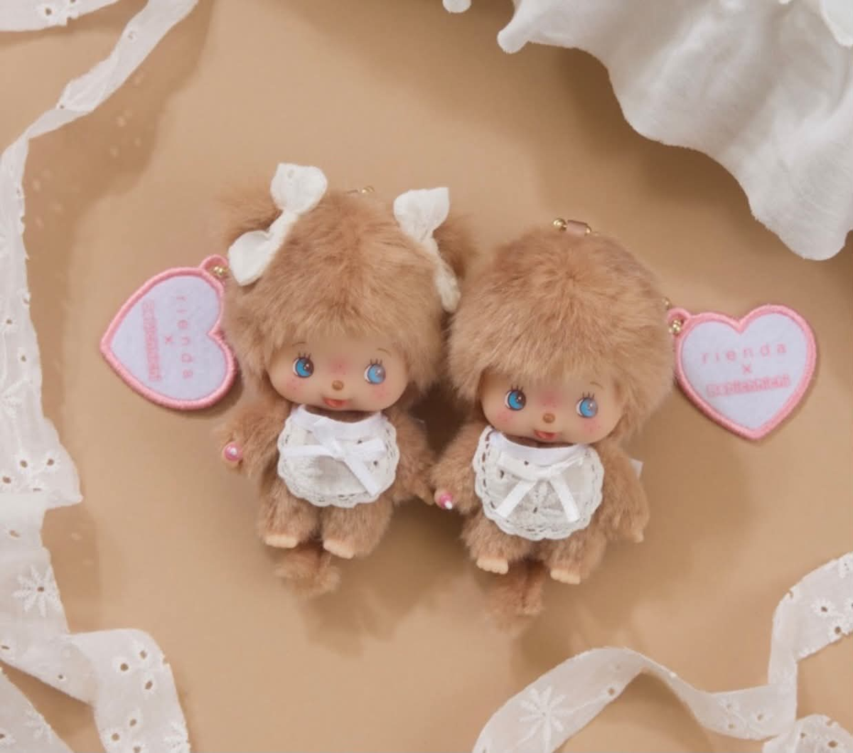 【limit 1】Monchhichi｜rienda X Bebichhichi Mascot Holder /Plush Keychain