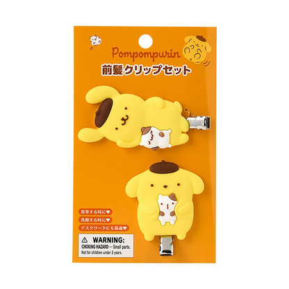 Sanrio｜Pom Pom Purin Bangs Clip Set｜5.5×2.8×4.5cm approx.
