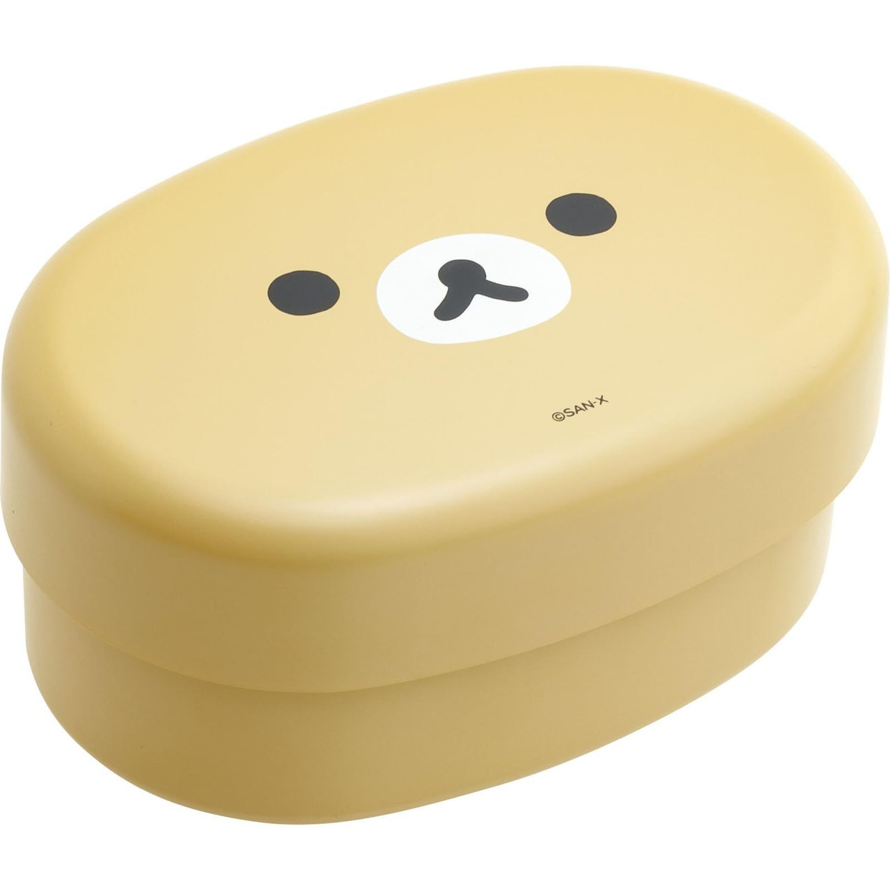 Rilakkuma轻松熊｜ San-X 2 Tier Lunch Box /Basic Rilakkuma Favorite Things最喜欢的东西系列脸型双层便当盒/饭盒/午餐盒｜约95×140×65mm