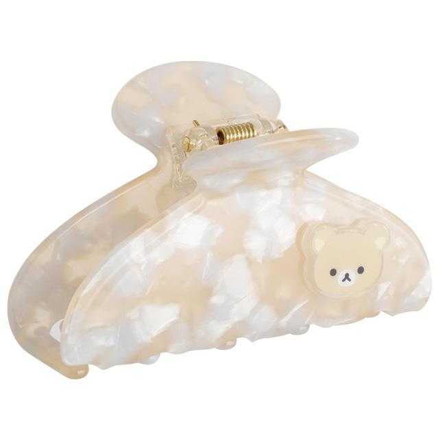 Sanx｜Acrylic Pearl Marble Hair Claw Clip｜45×80×45mm approx.