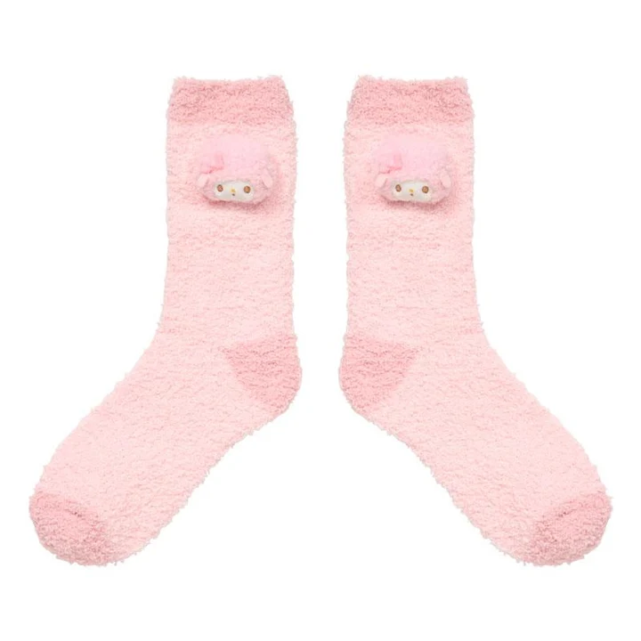 Sanrio｜Characters Plush Fluffy Crew Socks｜23-25cm approx.