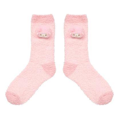 Sanrio｜Characters Plush Fluffy Crew Socks｜23-25cm approx.