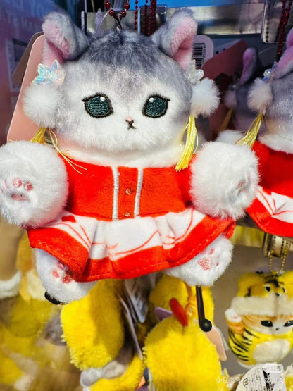 【limit 1】Mofusand｜Chainya Clothing Nyan Mascot鲨鱼猫中国新年限定吉祥服装坐姿毛绒玩偶挂件/包挂｜约H135 x W120 x D100mm