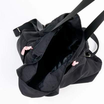 Chiikawa 吉伊卡哇｜黑色双肩单间两用抽绳束口包/背包｜约H370 x W410 x D130mm