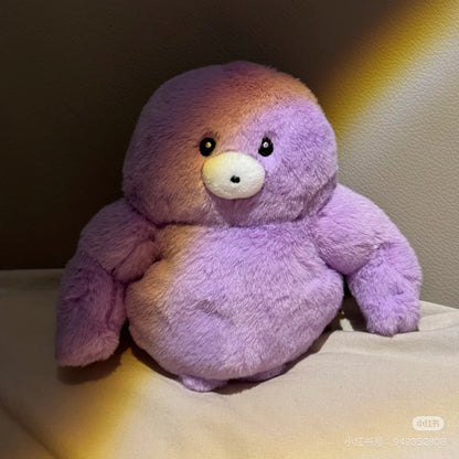 Nagano自嘲熊｜Characters Strong Nakama Fluffy Plush强壮肌肉迷你毛茸茸玩偶摆件/公仔/内有骨架和沙袋可摆造型｜約H150×W130×D70mm