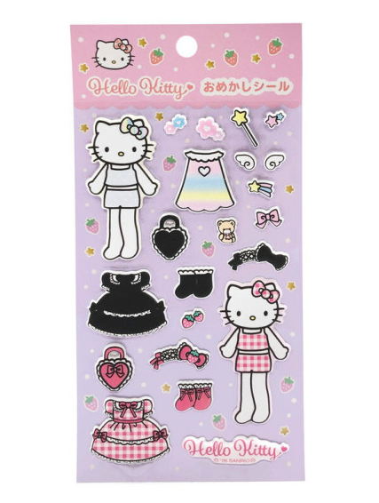 Sanrio｜Long legs Hello Kitty Dress-Up｜150×90×2mm approx.
