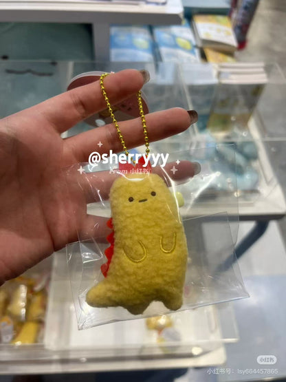 Sumikko gurashi｜What if Evolved Ebifurai no Shippo Fried Shrimp Tail Plush Badge With Ball Chain｜80×60×25mm approx.