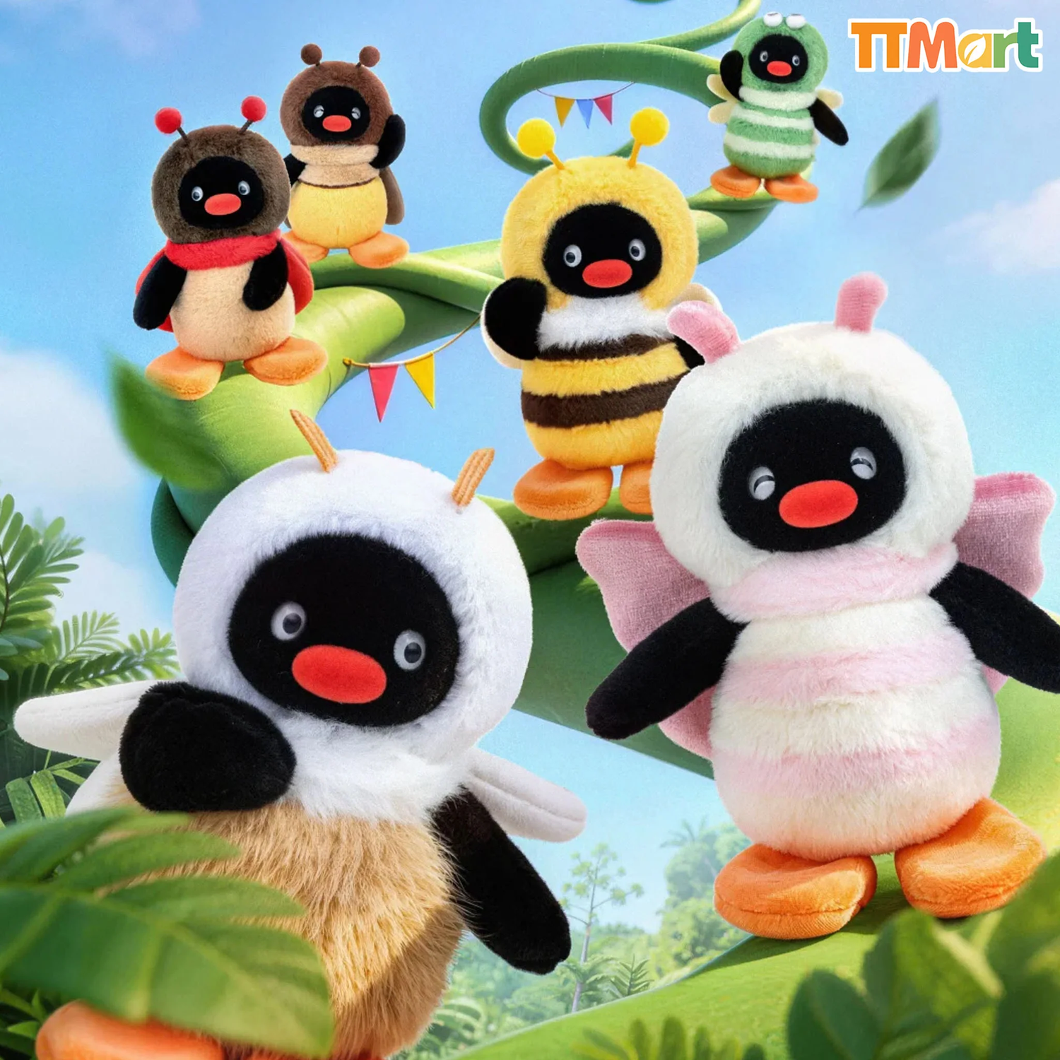 PINGU Cute Bug Friends Club Series Plush Keychain Blind Box