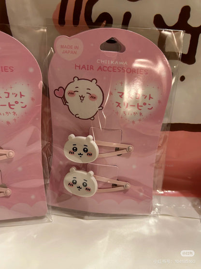 Chiikawa 吉伊卡哇｜Mascot Hair Clip亚克力发夹/刘海夹/1对｜约各H20×W57mm