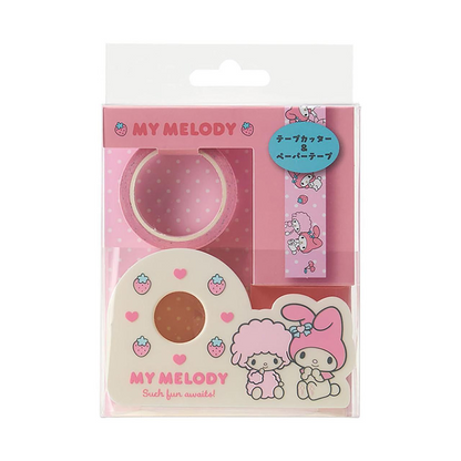 Sanrio｜Everyday Goods Forever Tape Cutter &amp; Paper Tape｜9×2.5×5.7cm approx.