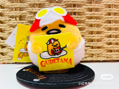 Sanrio三丽鸥｜ Original Mascot Holder - Kirimichan/Gudetama / Summer Festival夏日音乐祭三文鱼切片懒蛋蛋毛绒挂件/包挂｜約11.5 x 10.3 x 8.3cm