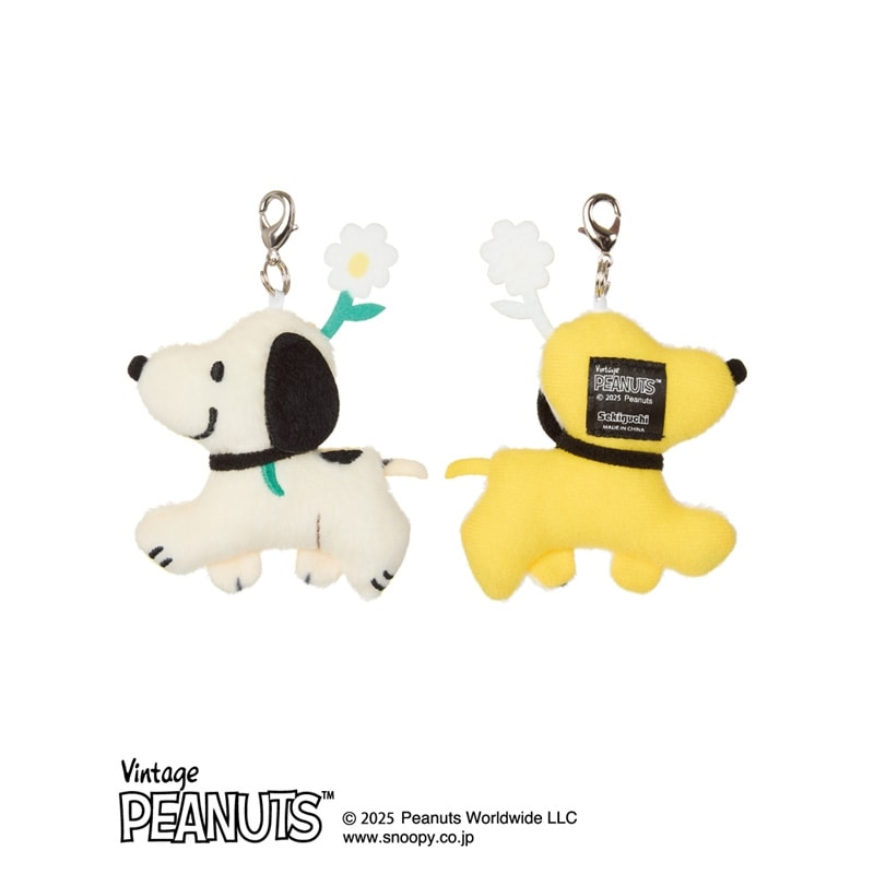 Snoopy｜Peanuts 75th anniversary First Mascot Holder /Plush Keychain｜ H70 x W65 x D20mm approx.