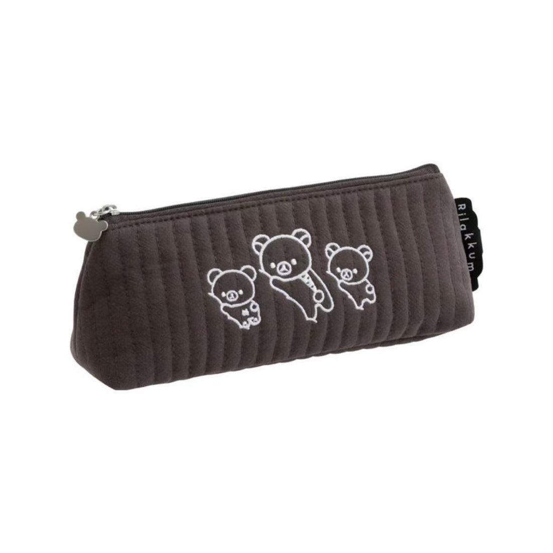 Rilakkuma｜San-x Basic Rilakkuma Monochrome Quilted Embroidery Plush Pen Pouch｜90×210×60mm approx.