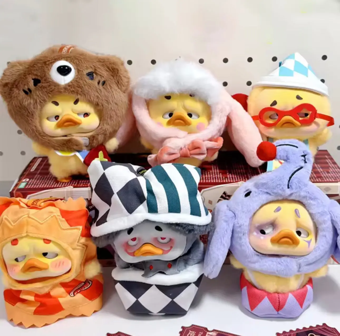 Pocket Upsetduck Crazy Circus Duck Plush Keychain Blind Box