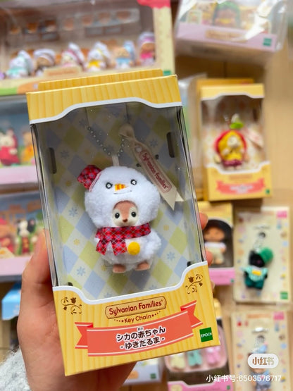 【limit 1】SylvanianFamilies｜Calico Critters Baby Deer Snowman Keychain