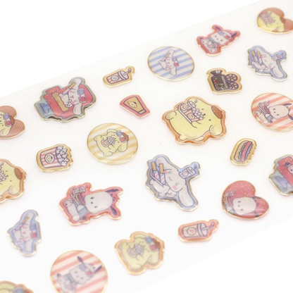 Sanrio｜Kirafuchi Resin Stickers Rody x Sanrio Characters Mix｜19.5cm x 9cm approx.