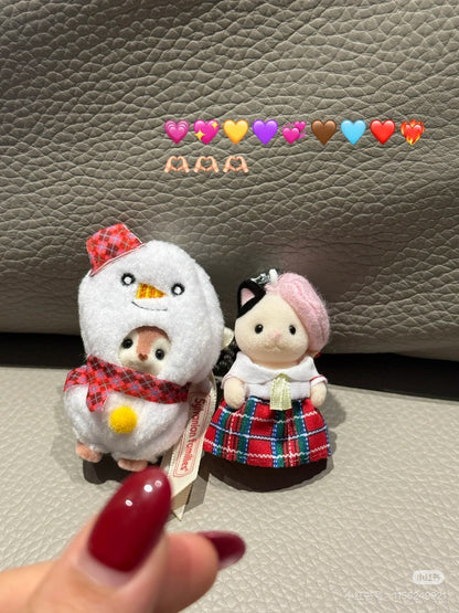 【limit 1】SylvanianFamilies｜Calico Critters Baby Deer Snowman Keychain