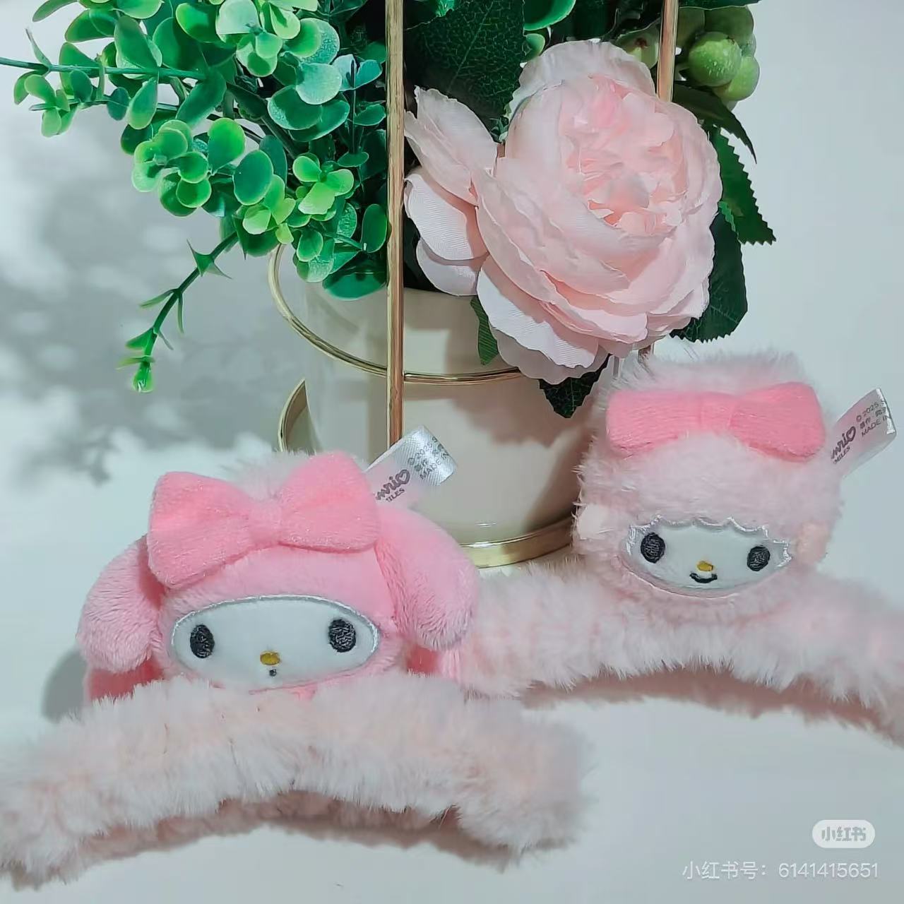 Sanrio｜Fluffy Face Mascot Hair Claw Clip｜12×8×8cm approx.