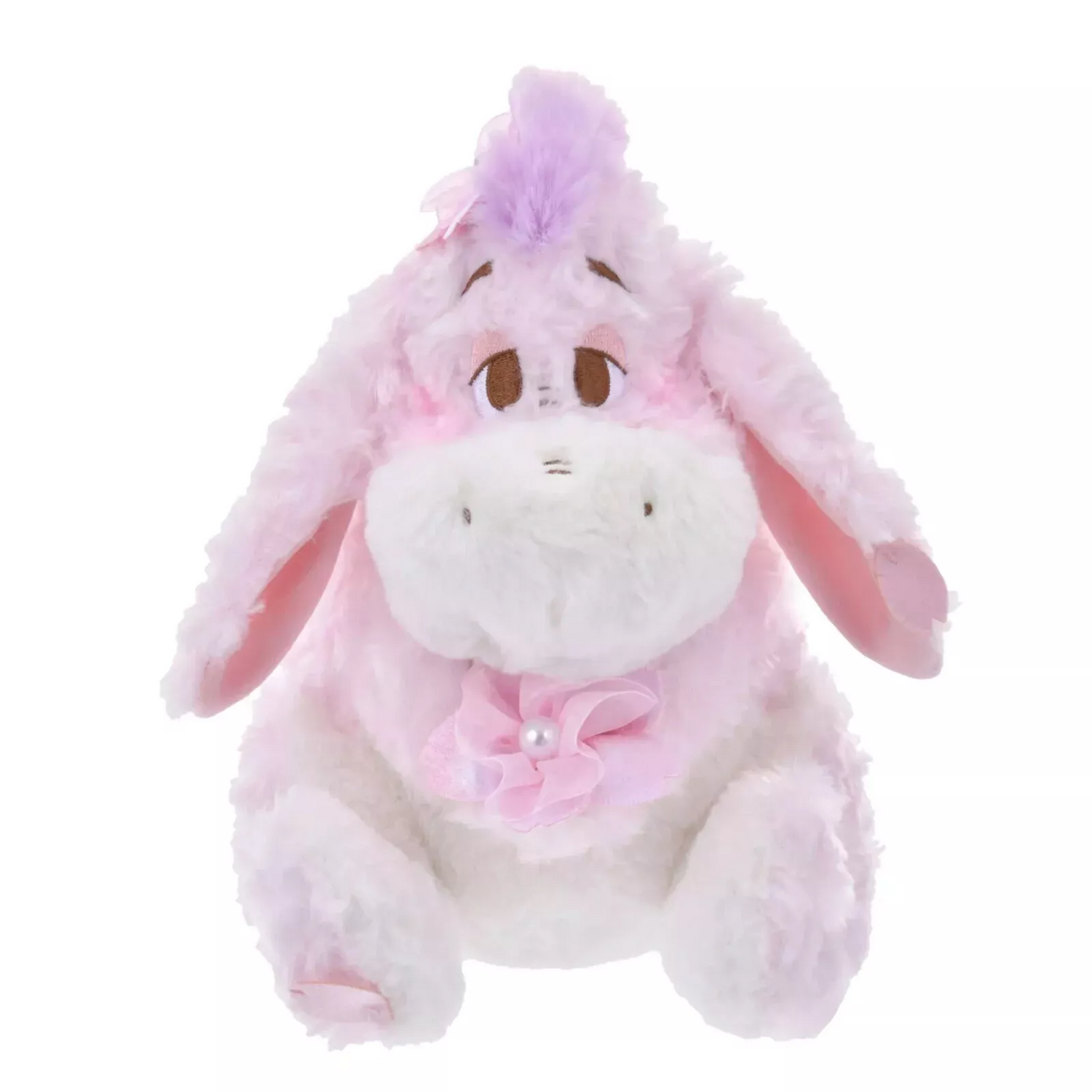 Disney迪士尼｜ Cherry Blossom Sakura 2025Collection  PlushToy 东迪2025年限定樱花粉坐姿可爱角色毛绒玩偶/公仔/超好摸玫瑰卷毛｜ 约25.5×23×20cm