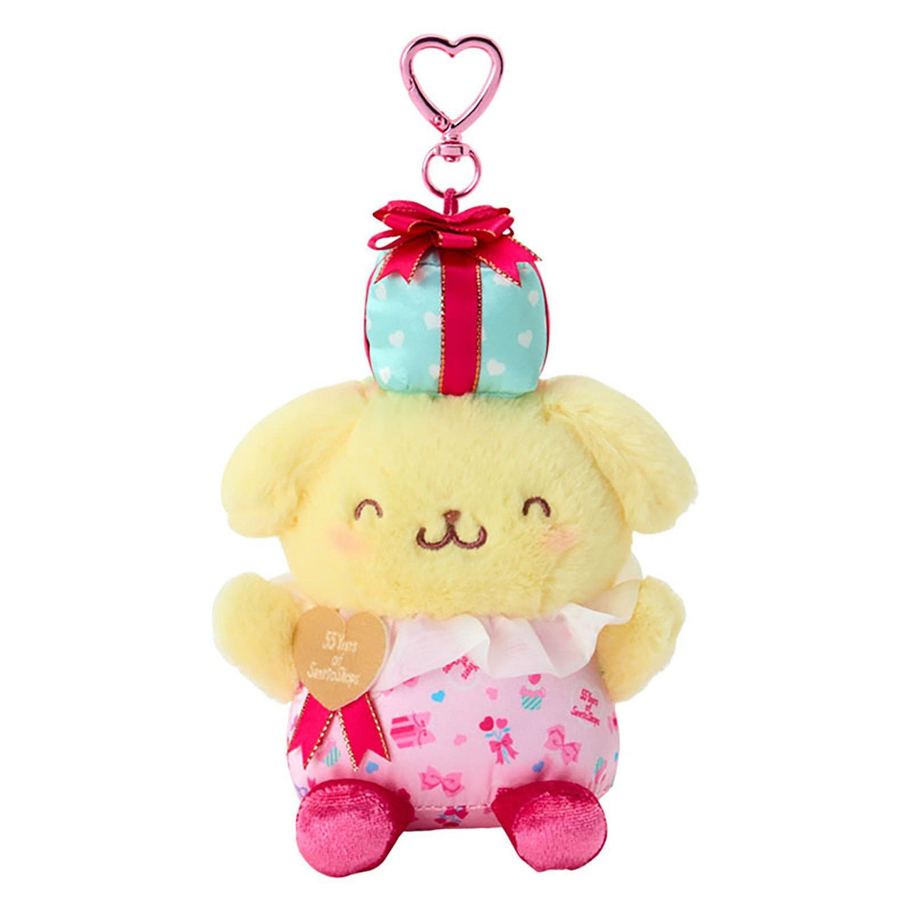 Sanrio｜55th Anniversary Wrapping Paper Mascot Holder /Plush Keychain｜15.7 x 11.7 x 7.0cm approx.